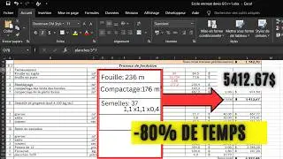 Gagner du temps sur vos Devis  de B&acirc;timent avec un outil Excel - m&eacute;tr&eacute;