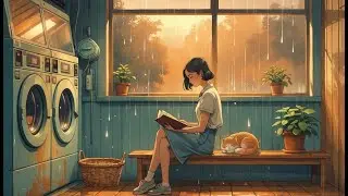 Rainy Evening at the Laundromat 🌧️ | Cozy Ghibli-Inspired Relaxing Animation