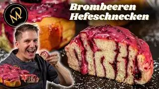 Die fluffigsten Brombeer Rolls - Luftige Hefeteigschnecken mit Brombeeren