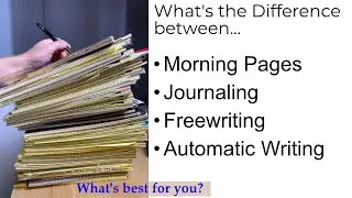 What's the difference between Morning Pages, Freewriting, Journaling and Automatic Writing?