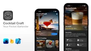 Cocktail Craft - SwiftUI Drink Recipes Source Code with Parallax Header Image and Firebase