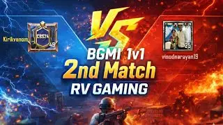 BGMI RV GAMING series 2nd match 1V1. Drow match#pubg #pubgmobile #pubglover #tdm #gamer 