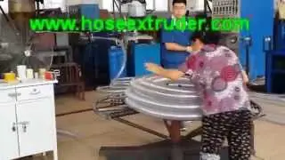 pvc steel wire reinforced hose extrusion line