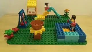 Lego duplo playground. Лего Дупло детская площадка.