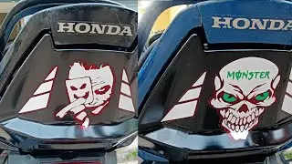 Unique back headlight modification in honda CB shine bike