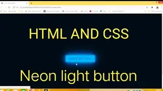 easy code neon light button || neon light button animation effect on hover  || using html and css ||