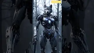 Wolf turning into robot #evolve #robot #ai