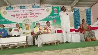 Adhivasi Unity employees seminar in  adilabad telangana.AEWCA speaking Janma Lakkerao ITDA chairman