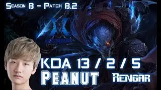 KZ Peanut RENGAR vs FIDDLESTICK Jungle - Patch 8.2 KR Ranked