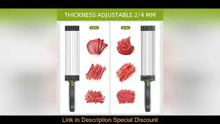 Meat Slicer Thickness Adjustable 2 or 4 mm Stainless Steel Manual Meat Cutter Cleaver Kitchen Knife