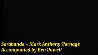 Sarabande - Mark Anthony Turnage, for soprano saxophone and piano