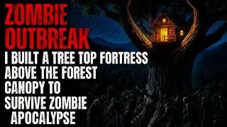 ZOMBIE OUTBREAK: I Built a Tree Top Fortress Above the Forest Canopy to Survive Zombie Apocalypse