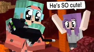 Peek-a-Boo into Nether + MY NEW KITTY - Minecraft Survival Part 7