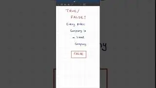 True or False - Every public limited ￼company is a listed company?