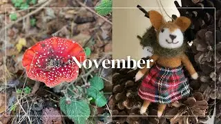 🍂 Kreativer November  IAusflug in den Wald I Kranz herstellen I neuer Küchentisch I Schleife nähen