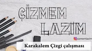 Resim eğitimi- Karakalem Çizgi çalışması (dirsek ve omuz kullanarak düzgün çizgi çizme)