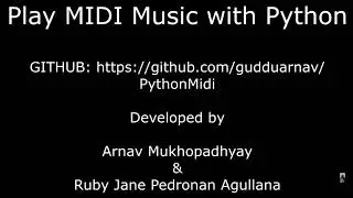 PythonMidi   Play custom MIDI tone using Python with Simple and Easy code OqamM05CFvc