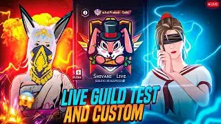 LIVE FREE FIRE GUILD TEST 1V1 WITH SUBSCRIBE 👍ID REACTION 😁 6V6 CUSTOME #freefire #ffgirl #viral