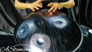AS TEMAN Handpan drum Starlight 10 notes blue D minor hand drum tank drum Hand pan tongue drum