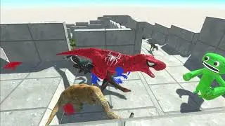 SUPERMAN T-REX DEATH FALL HUNTING Godzilla in JURASSIC WORLD EVOLUTION