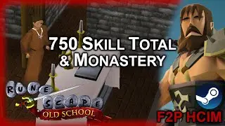 Old School RuneScape (OSRS Steam Edition) - F2P Hardcore Ironman - 750 Skill Total & The Monastery
