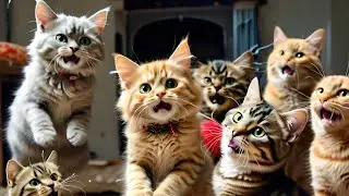 Purr-fect Chefs  Cats Take Over the Kitchen😂😻#FunnyCatVideos  #CookingCats#ViralCatMoments