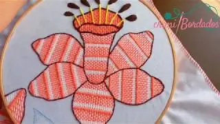 44. Bordado Fantasía Flor 10 / Hand Embroidery Flower / Fantasy Stitch