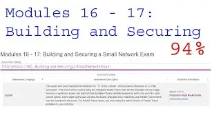 Modules 16 - 17: Building and Securing a Small Network Exam  Answer . 94.1% Result    older.