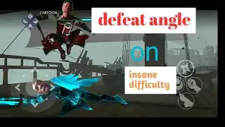 defeat angle on insane difficulty funny  moments|cartoonic gamer hindi ||shadow fight 3