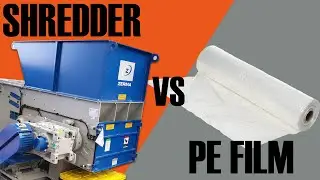 ZERMA ZSS1200 Shredder reducing size of roll of PP film | SIZE REDUCTION