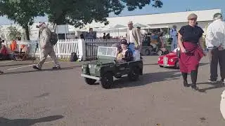 Toy lander leading the cars out for Settrington Cup