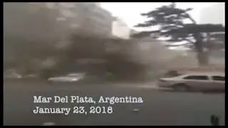 Mar Del Plata, Argentina  January 23, 2018  STRONG WINDS!!