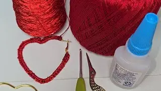 Crochet hoop earrings 