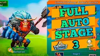 Lords mobile limited challenge barbaric journey stage 3 fully auto|Barbarian stage 3 fully auto