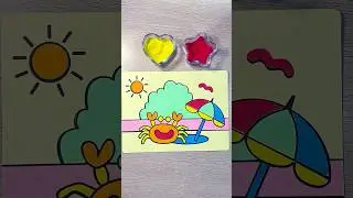 Sand coloring | Crab 🦀 #asmr #relaxing #sandasmr #satisfying #shorts #sandart #sand #colors
