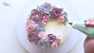 How To Arrange a Buttercream Flower Cake