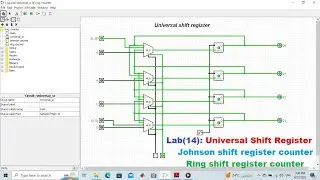 14_Logisim Lab: Universal shift register || Johnson SR Counter || Ring SR  counter  شرح بالعربى