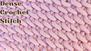 Dense Crochet Stitch 1-row Repeat | Stitch Pattern for Crochet Bags and Baskets