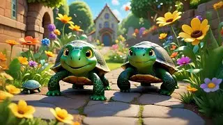 Six Tiny Turtles Race to the Pond | Turtle Song for Kids | Counting & Nature Adventure Rhyme