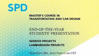 Master Transportation and Car Design - End-of-the-year graduate show - Genesis projects
