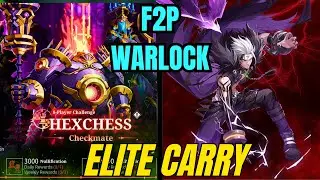 This 10$ Warlock Just CARRIED Hexchess Elite Raid! (Crystal of Atlan) F2P Journey