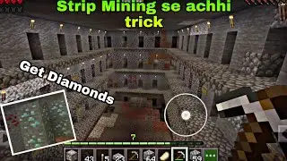 Best Mining Trick for Minecraft PE Get Diamonds easily | Better than Strip Mining | in Hindi