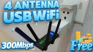 4 Antenna USB WifI Repeater | Free Router 300 Mbps
