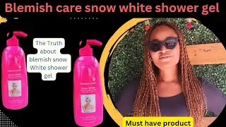 Review on blemish snow white shower gel/how to get a glasses skin using blemish shower gel