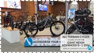 All Terrain Cycles Close up on the Giant Reign Advanced E+ 1 2026 eMTB Full Suspension Bike