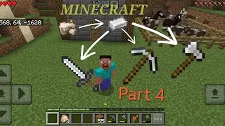 Minecraft Part 4. I craft iron weapons 😎. Like share comment and subscribe please 🙏 
