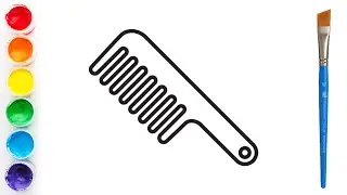 Comb Drawing, Painting and Coloring for kids and toddlers | Draw Comb #combo #drawing