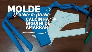 Molde biquini calcinha tirinhas de amarrar 