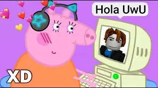 MAM&Aacute; CERDITA JUEGA R0BL0X!! 😎💅 ||Peppa con memes XD