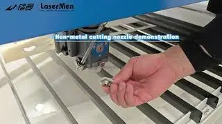[LaserMen]LM-1325 Hybrid C02 Mix Laser Cutting Machine CuttingStainless Steel Plywood and Acrylic.